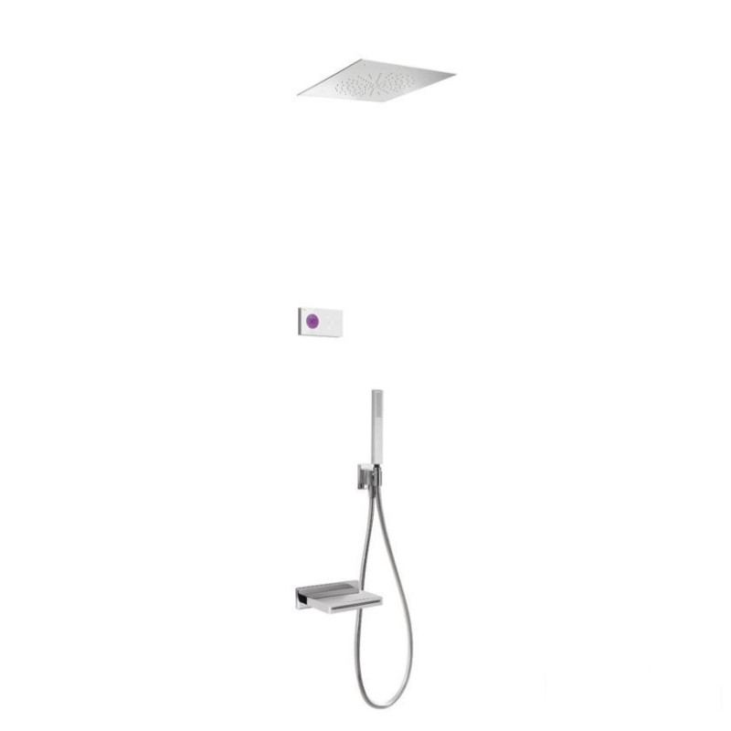 Zestaw elektronicznej baterii termostatycznej podtynkowej 3-drożnej chrom Shower Tres (09286315)