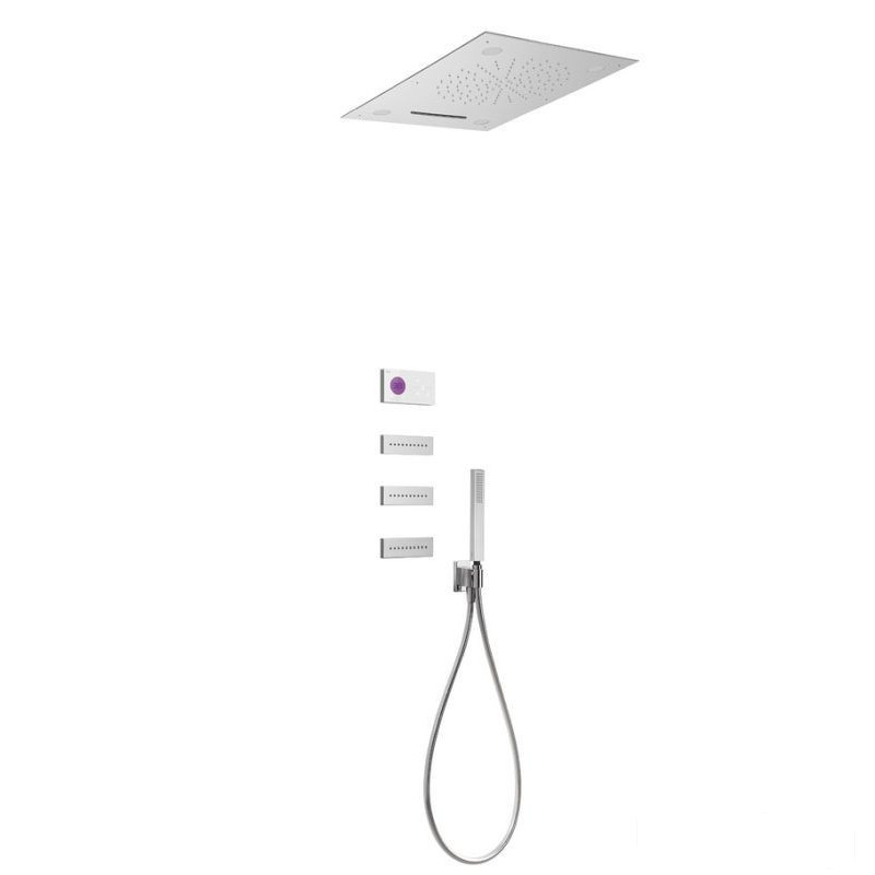 Zestaw elektronicznej baterii termostatycznej podtynkowej 4-drożnej chrom Shower Tres (09286402)