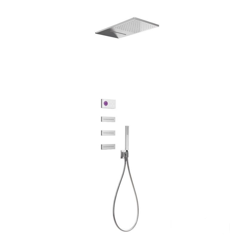 Zestaw elektronicznej baterii termostatycznej podtynkowej 4-drożnej chrom Shower Tres (09286408)