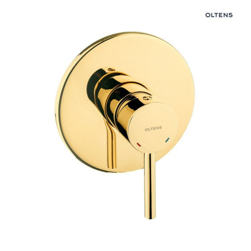 Bateria bidetowa podtynkowa z zestawem prysznicowym złoty Molle Oltens (33100800 + 39304800 + 37200800 + 37102800)