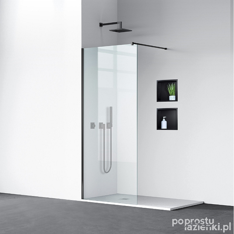 Ścianka prysznicowa 100x200 Beira black Balneo (K0101010110-6)