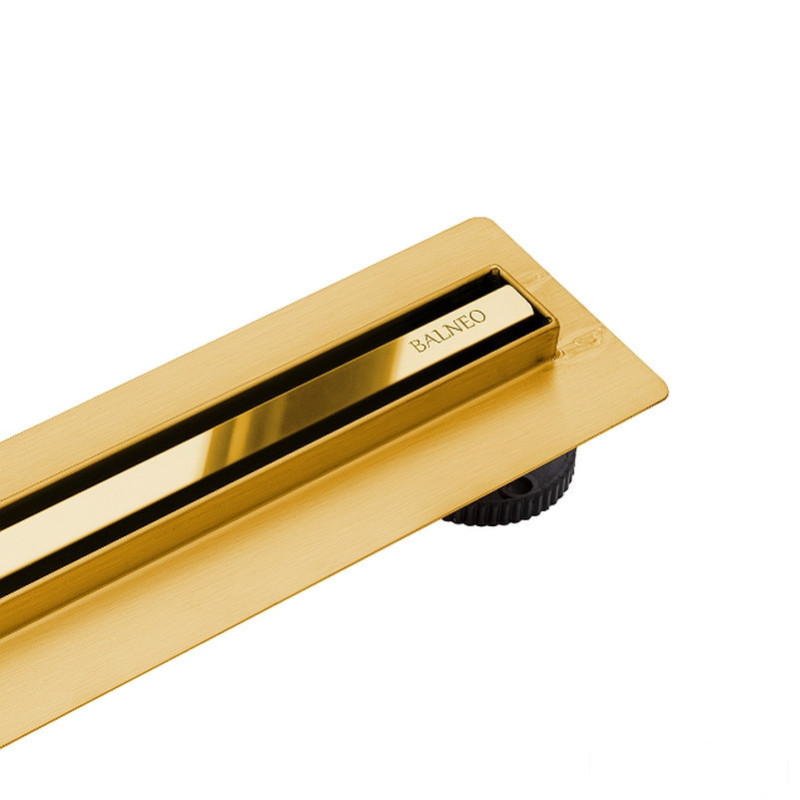 Odpływ liniowy 70 Slim & Low Proline Mirror Gold Balneo (A0401080201-2)