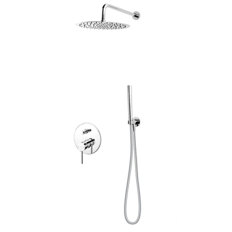 Bateria natryskowa podtynkowa z zestawem natryskowym Flusso FDESIGN (FD1-FLS-7PSET1-11)