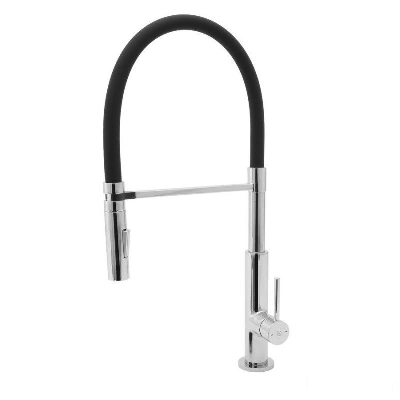 Bateria zlewozmywakowa z elastyczną czarną wylewką Avanza FDESIGN (FD1-A08-4B-11)