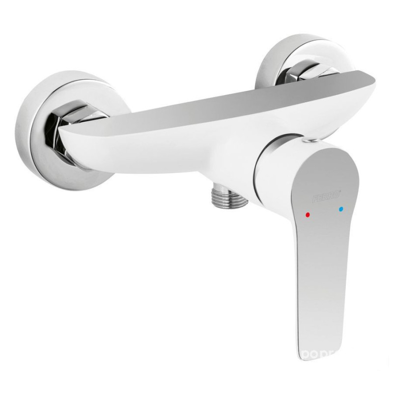 ADORE bateria natryskowa bez zestawu natryskowego, biały / chrom Adore White-chrome Ferro (BDR7)