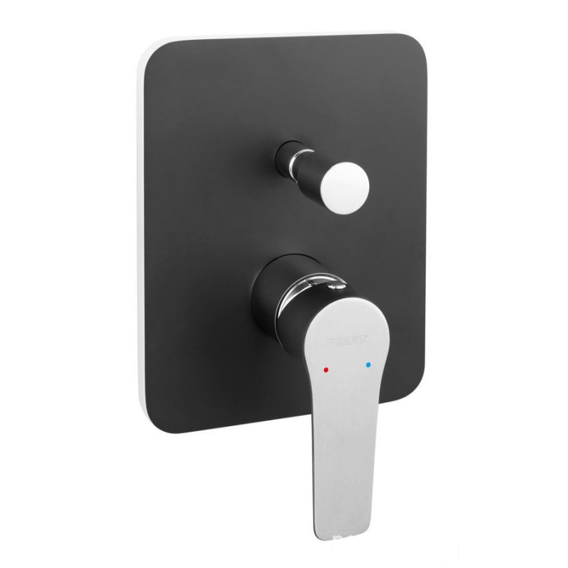 ADORE bateria podtynkowa 2-funkcyjna, czarny / chrom Adore Black-chrome Ferro (BDR7PBLC)