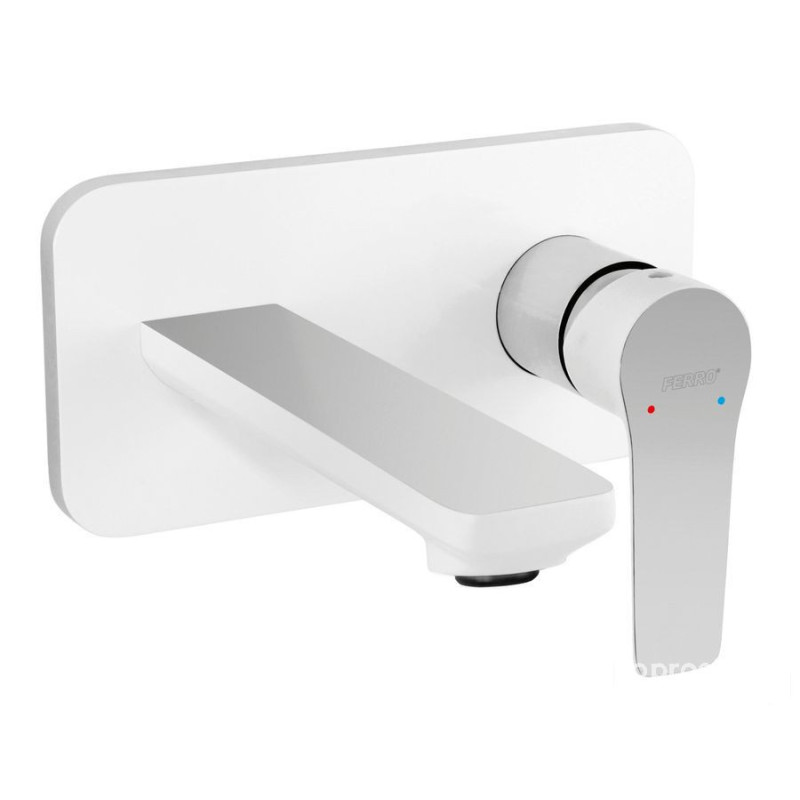 ADORE bateria umywalkowa podtynkowa, biały / chrom Adore White-chrome Ferro (BDR3PA)