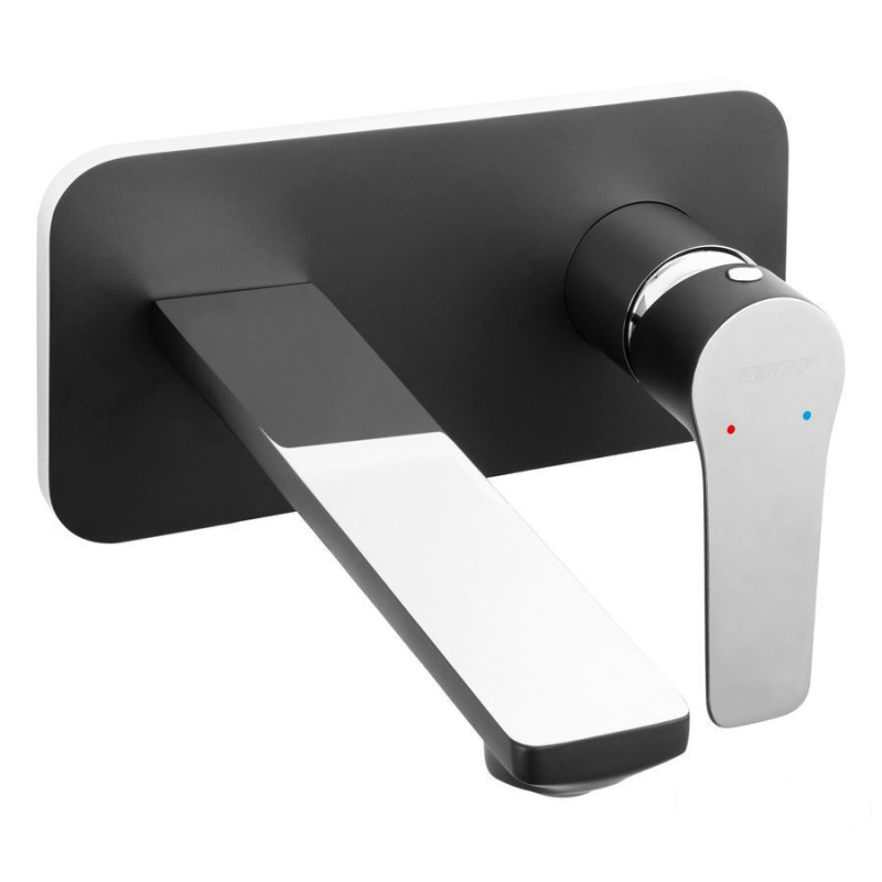 ADORE bateria umywalkowa podtynkowa, czarny / chrom Adore Black-chrome Ferro (BDR3PABLC)