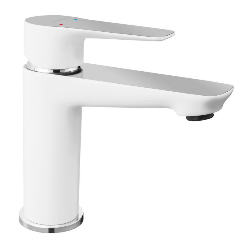 ADORE bateria umywalkowa stojąca, korek click-clack, biały / chrom Adore White-chrome Ferro (BDR2)