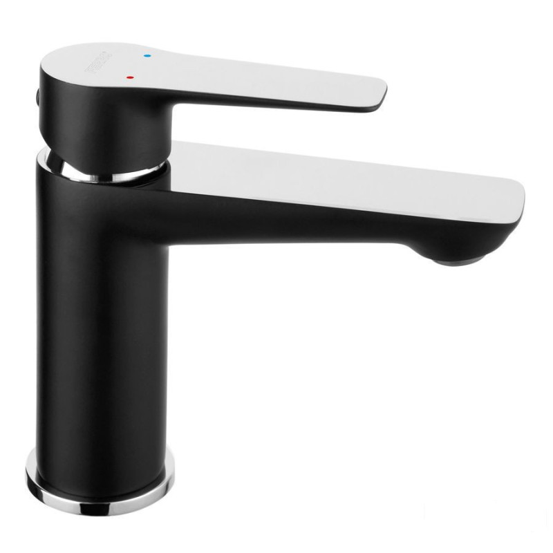 ADORE bateria umywalkowa stojąca, korek click-clack, czarny / chrom Adore Black-chrome Ferro (BDR2BLC)
