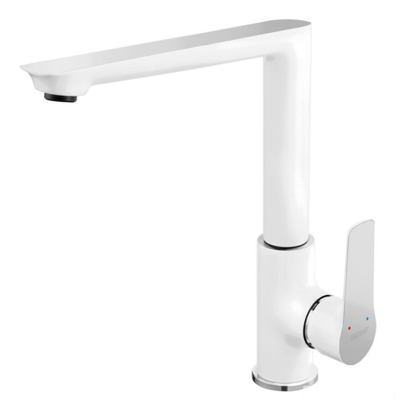 ADORE bateria zlewozmywakowa stojąca, biały / chrom Adore White-chrome Ferro (BDR4)