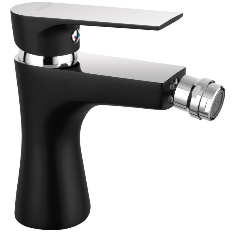 ALGEO SQUARE bateria bidetowa, czarny / chrom Algeo Square Black-chrome Ferro (BAQ6BLC)