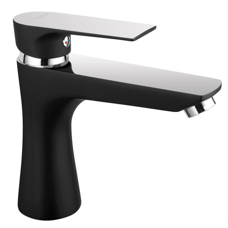 ALGEO SQUARE bateria umywalkowa stojąca, czarny / chrom Algeo Square Black-chrome Ferro (BAQ2BLC)