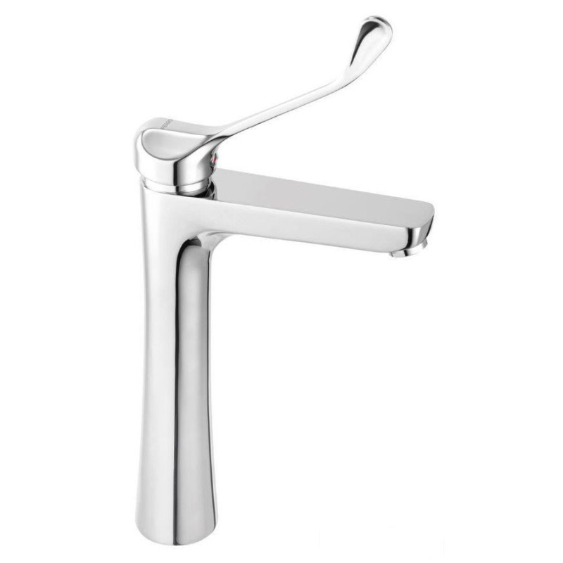 Bateria umywalkowa nablatowa, chrom Algeo Square Medico Ferro (BAQM2L)