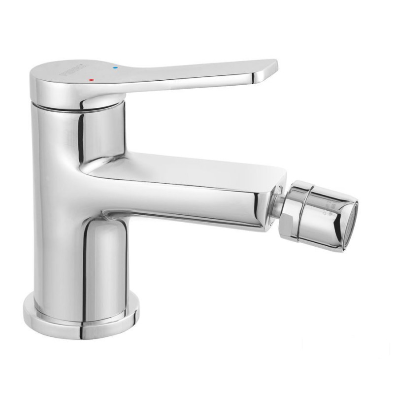 Bateria bidetowa, korek automatyczny metalowy, chrom Stratos Ferro (BSC6)