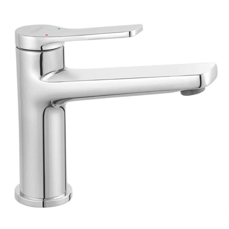 Bateria umywalkowa stojąca, korek metalowy click-clack, chrom Stratos Ferro (BSC2)