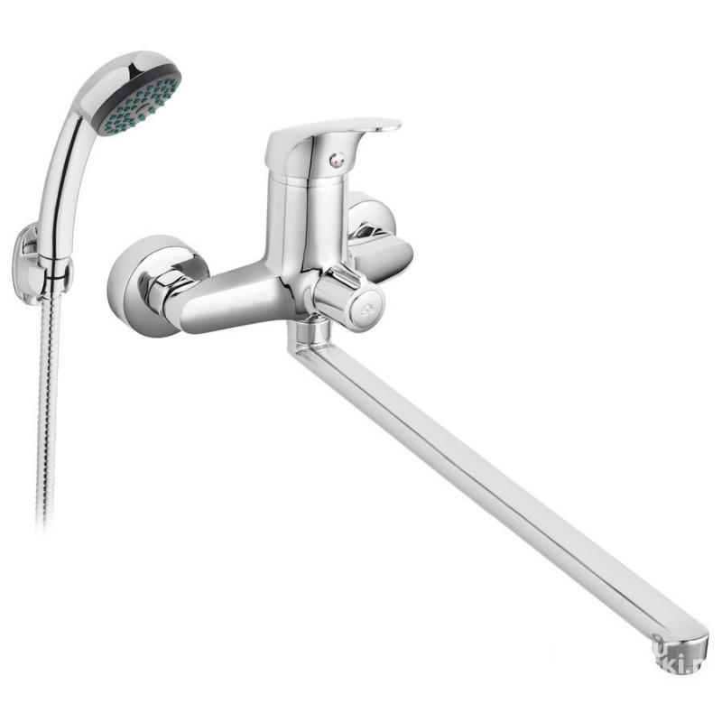 Bateria wannowa z wylewka 350mm z zestawem natryskowym U28, chrom Ferro One Ferro (BFO55A)