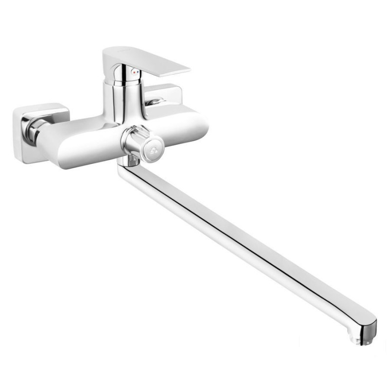 Bateria wannowa z wylewką 350mm, bez zestawu natryskowego, chrom Algeo Square Ferro (BAQ5A)