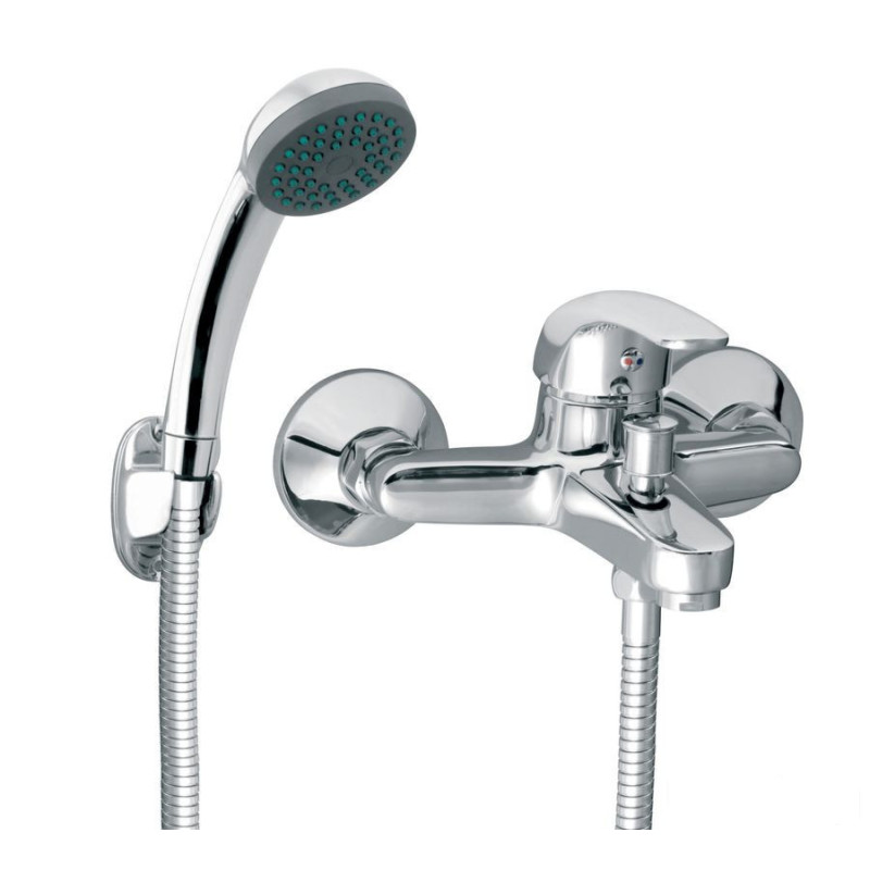 Bateria wannowa z zestawem natryskowym, chrom Vasto Ferro (BVA11)