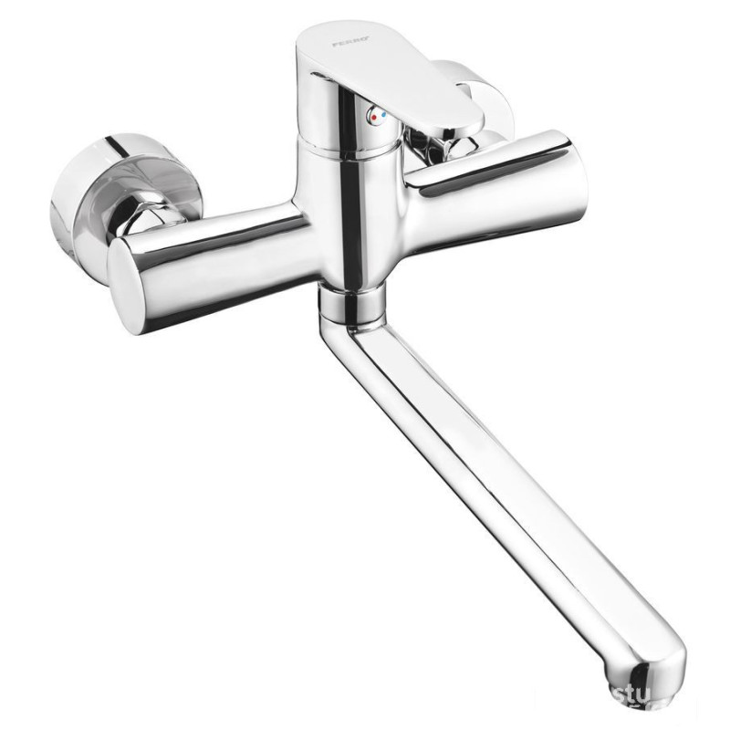 Bateria zlewozmywakowa ścienna, chrom Algeo Ferro (BAG5)
