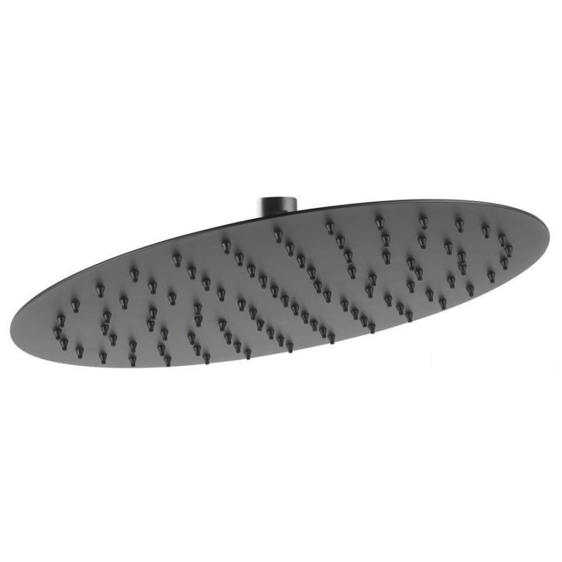 Deszczownica okrągła Slim, 30cm, metal, czarna Slim Ferro (DSN07BL)