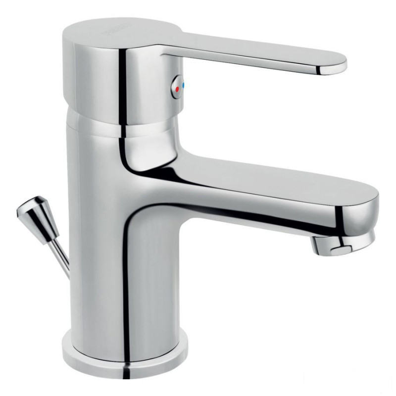 LB bateria umywalkowa stojąca, korek automatyczny z tworzywa, chrom Savio Ferro (BSV2-LB)