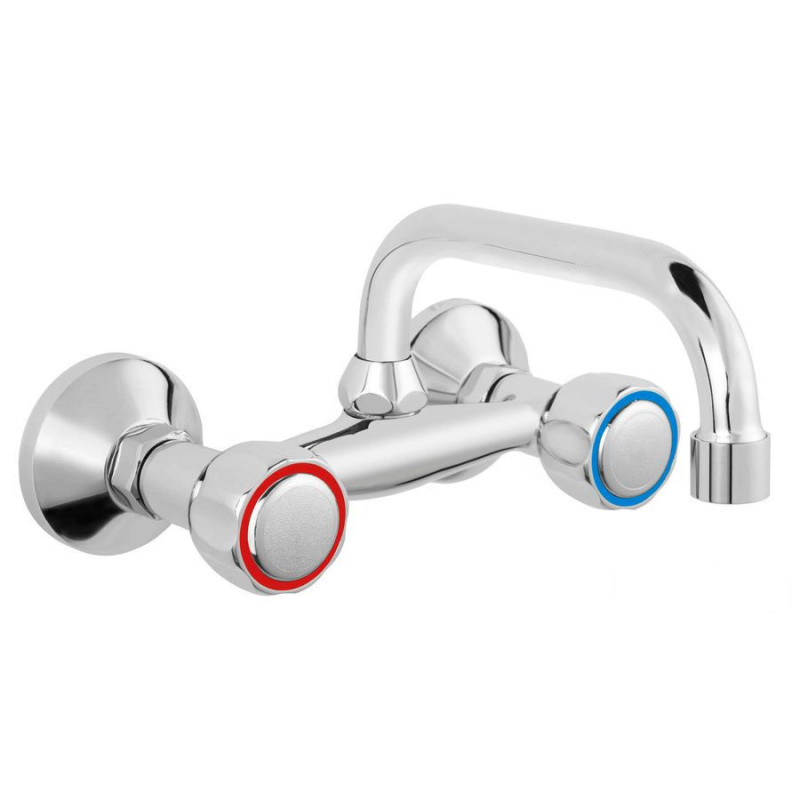 Bateria umywalkowa ścienna, chrom Standard Ferro (BST3)