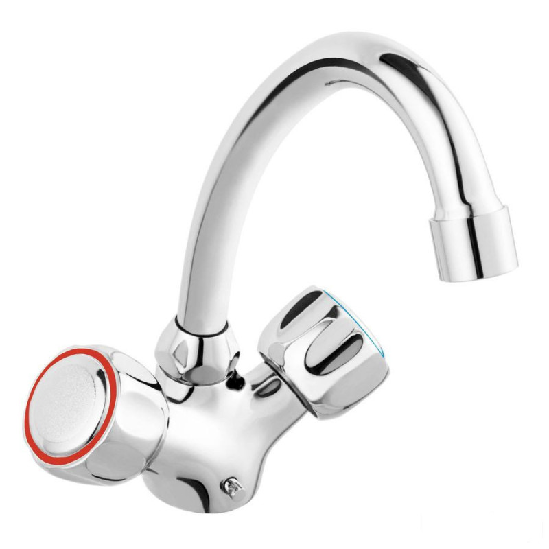 Bateria umywalkowa stojąca, chrom Standard Ferro (BST2)