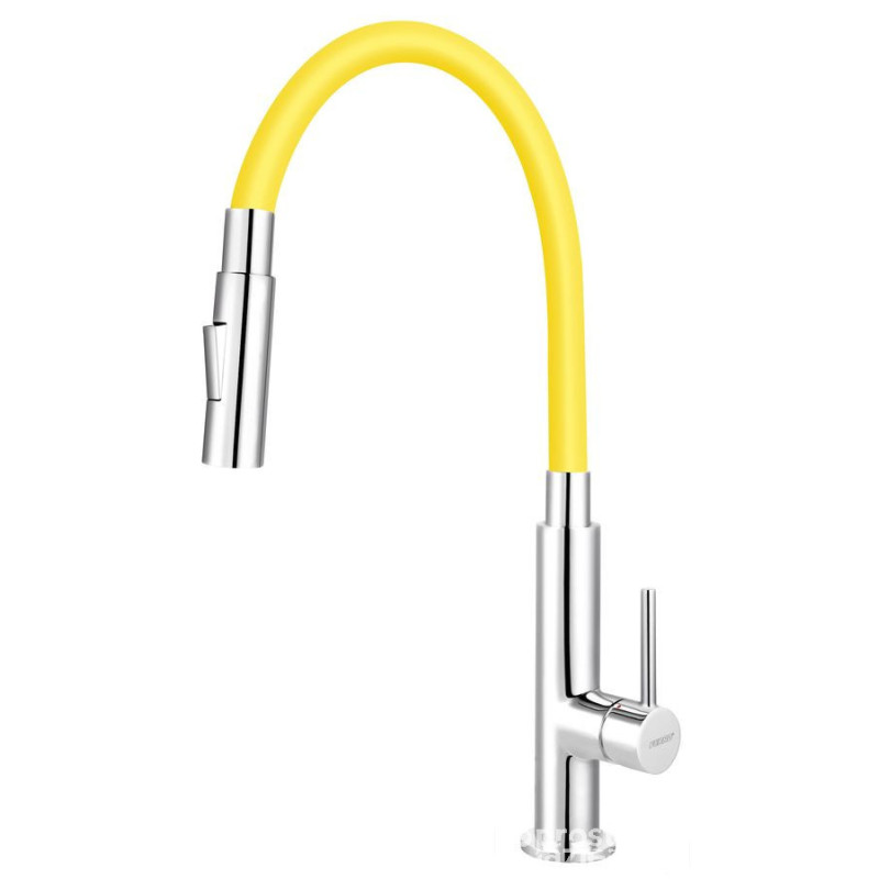 Bateria zlewozmywakowa z elastyczną cytrynową wylewką, chrom Zumba Slim 2f Ferro (BZA43C)
