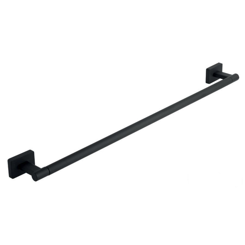 GRETA wieszak na ręcznik pojedynczy 600mm, czarny mat Greta Black Ferro (AGR09BL)
