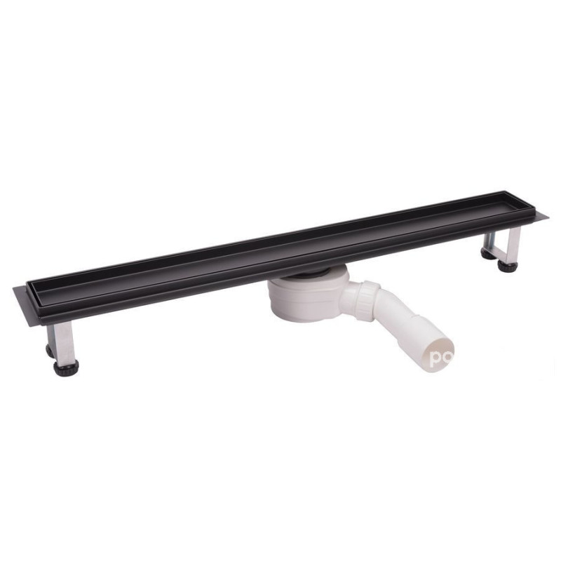 Odpływ liniowy pod płytkę 80cm, czarny Ferro (OLP1-80-BL)