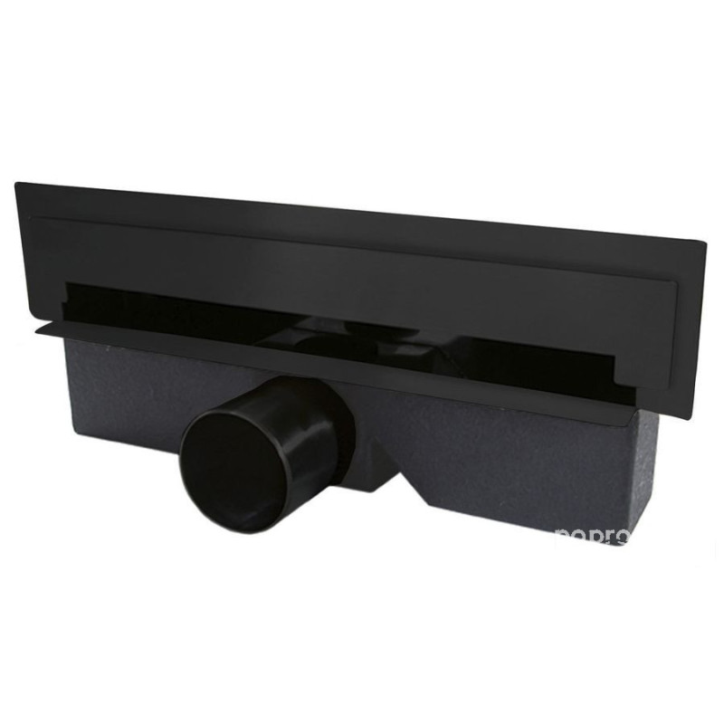 Odpływ ścienny 30cm, czarny Wall Slim Ferro (OLWS1-BL)
