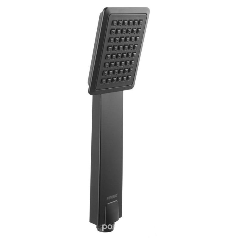 Rączka natryskowa, 1-funkcyjna, czarna Sinus Ferro (S170BL-B)