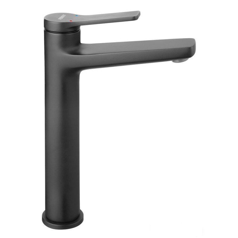 STRATOS bateria umywalkowa nablatowa, czarna Stratos Black Ferro (BSC2LBL)