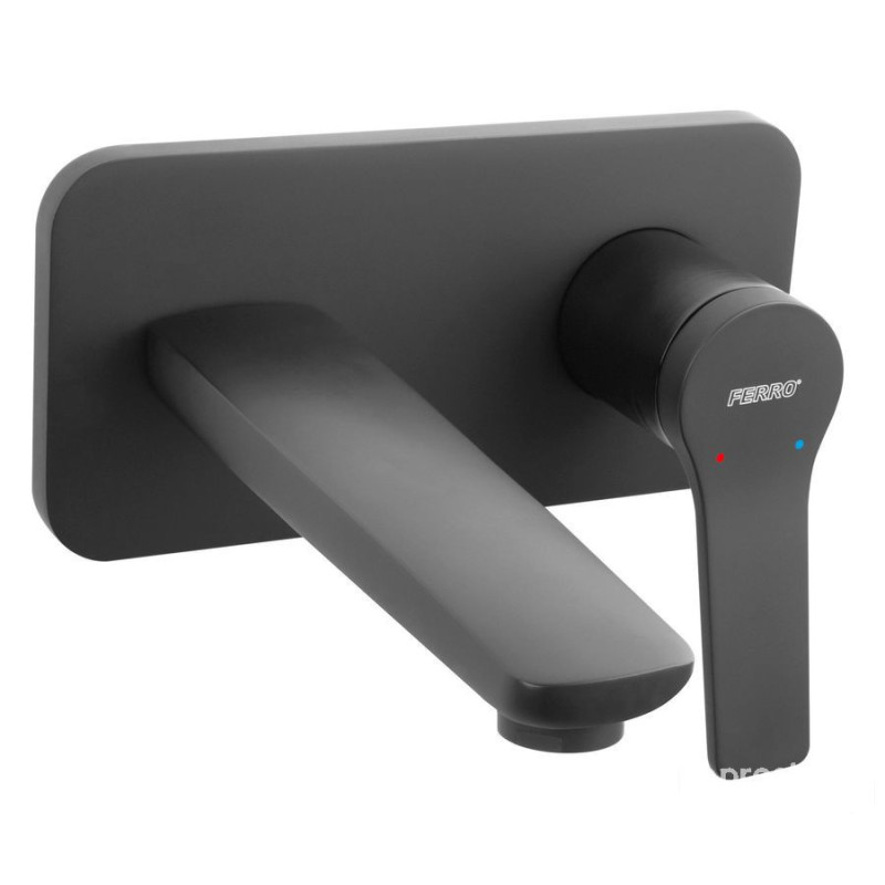 STRATOS bateria umywalkowa podtynkowa, czarna Stratos Black Ferro (BSC3PABL)