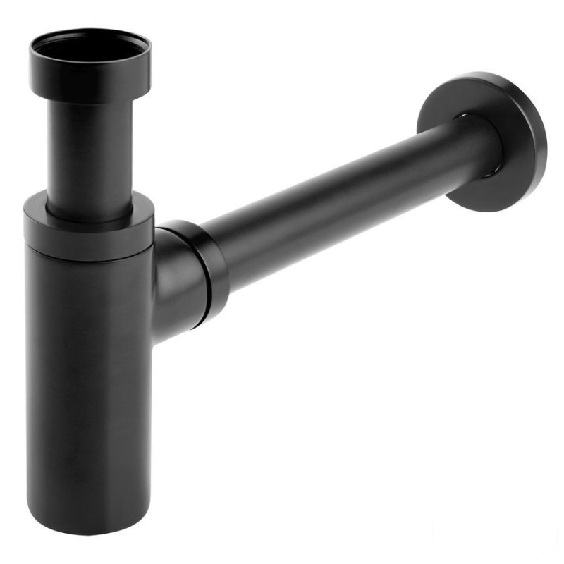 Syfon 5/4", czarny Rotondo Ferro (S282-BL)