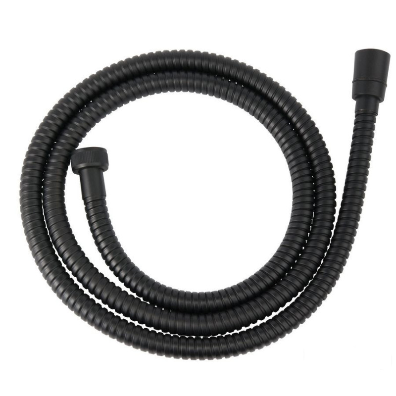 Wąż natryskowy w oplocie metalowym L - 150cm, czarny Ferro (W33)