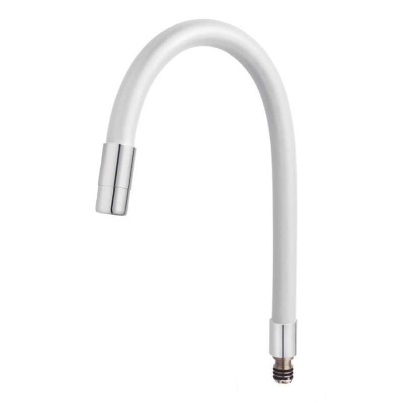 Wylewka Elastico do baterii zlewozmywakowej, biała Elastico Ferro (W100W-B)
