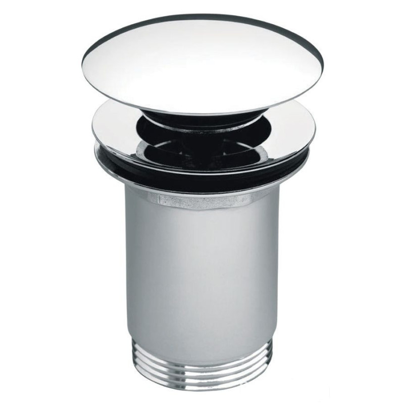 Zawór spustowy bez przelewu, click-clack, 5/4", chrom Rotondo Ferro (S285B)