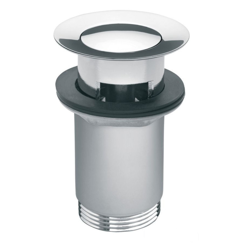 Zawór spustowy z przelewem, click-clack, 5/4", chrom Ferro (S283)