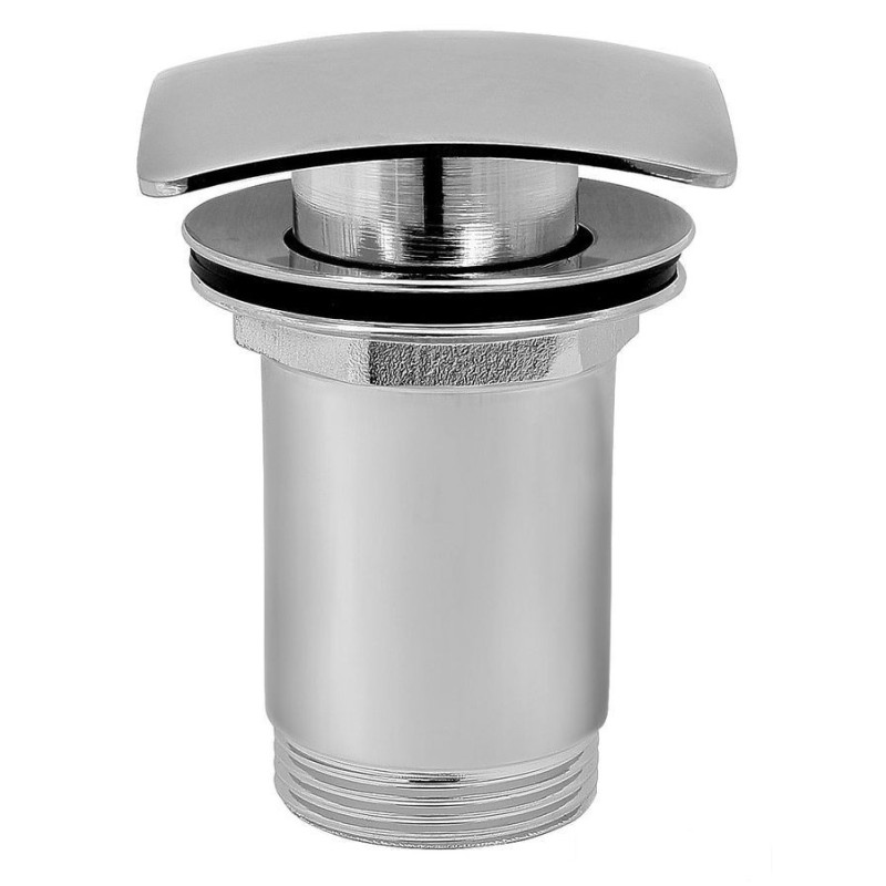 Zawór spustowy z przelewem, click-clack, 5/4", chrom Quadro Ferro (S284)