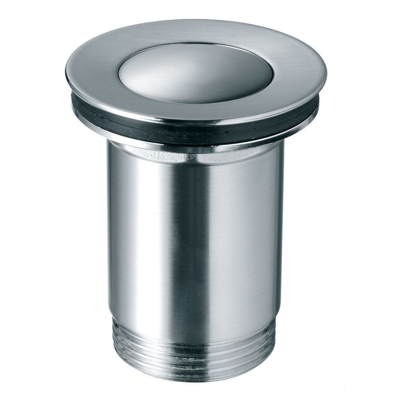 Zawór spustowy z przelewem, click-clack, 5/4", nikiel szczotkowany Ferro (S283NC-B)