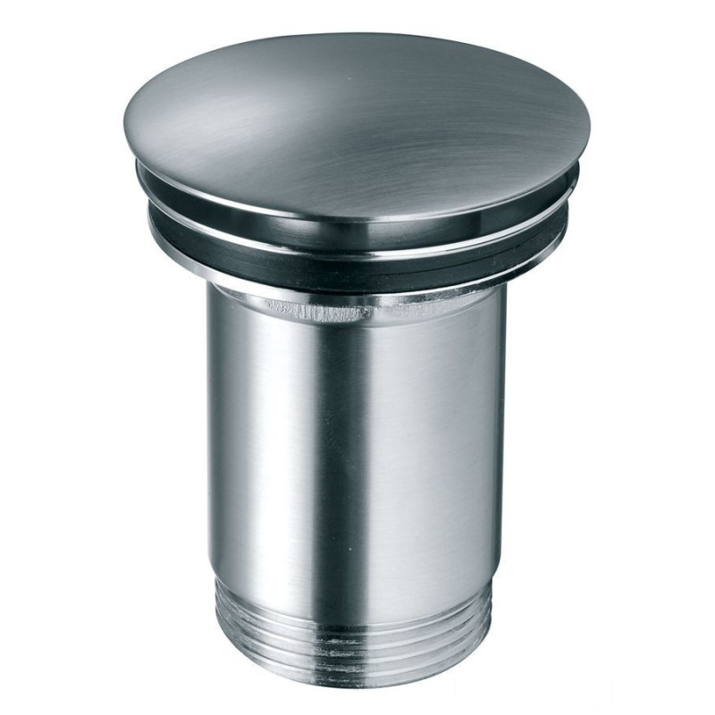 Zawór spustowy z przelewem, click-clack, 5/4", nikiel szczotkowany Rotondo Ferro (S285NC-B)