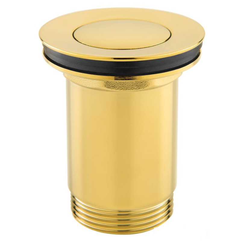 Zawór spustowy z przelewem, click-clack, 5/4", złoty Ferro (S283G)
