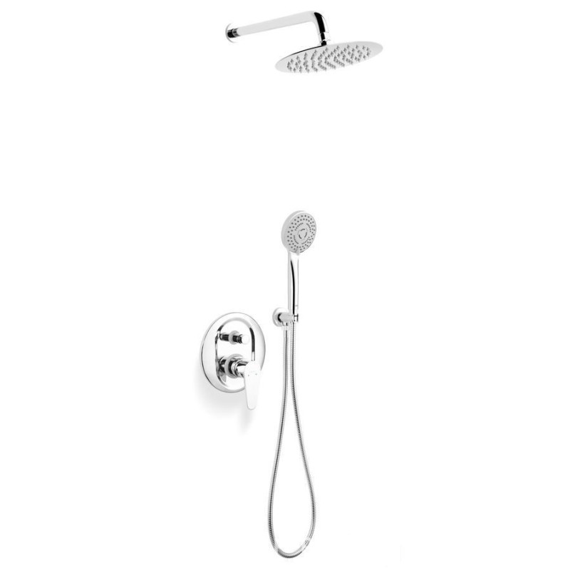 Zestaw natryskowy podtynkowy z baterią, chrom Algeo Ferro (BAG7P-SET1-S)
