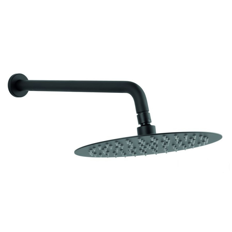 Zestaw natryskowy z deszczownią 250mm slim, czarny Ferro (NPT13BL)