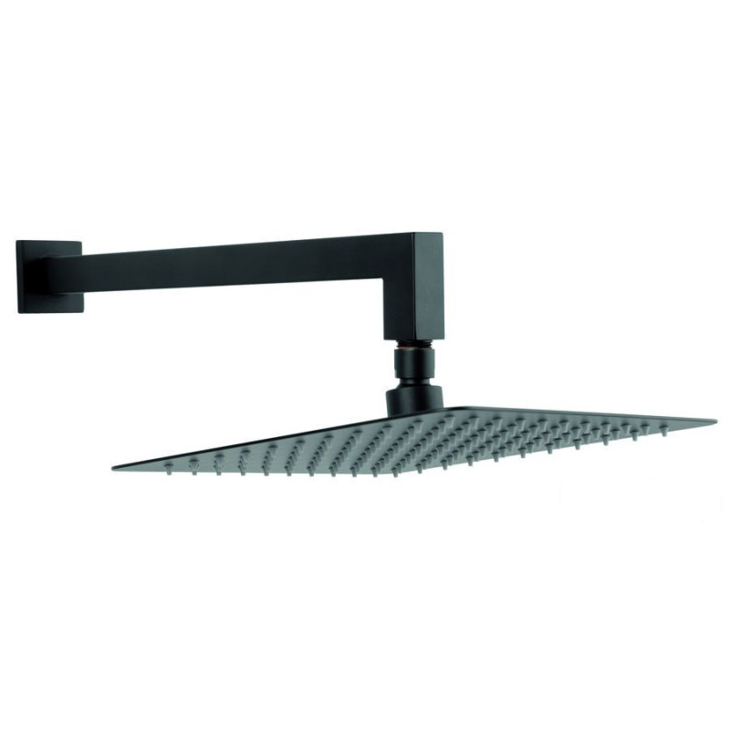 Zestaw natryskowy z deszczownią 250x250mm slim, czarny Ferro (NPT14BL)