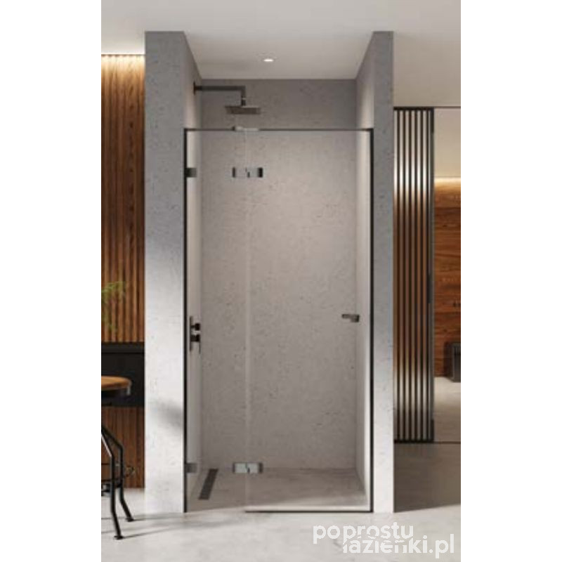 Drzwi wnękowe 80 lewe Eventa Black Chrome New Trendy (EXK-6127)