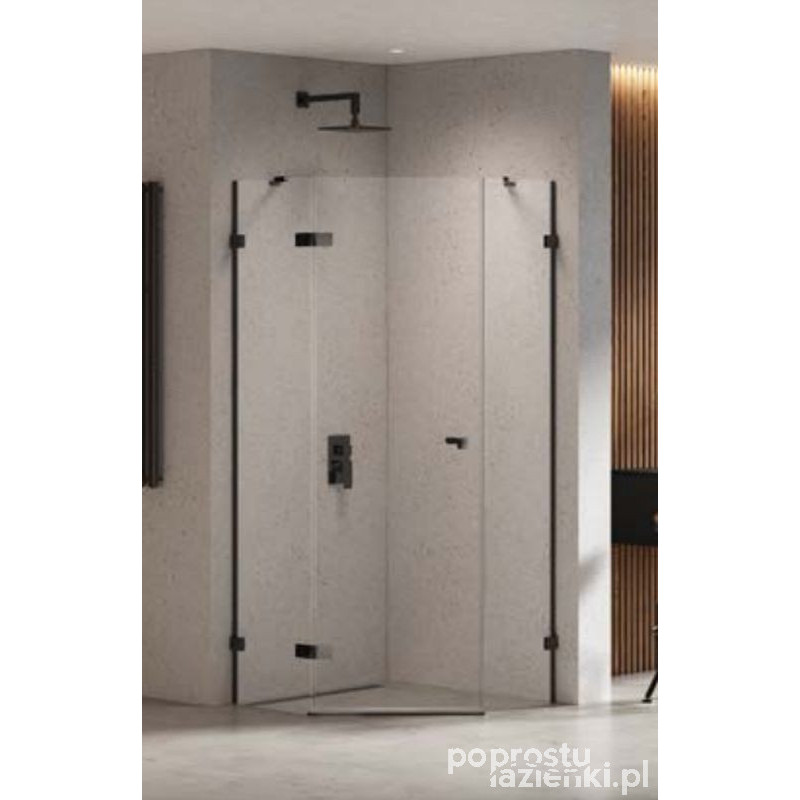 Kabina pięciokątna 90x90 Eventa Black Chrome New Trendy (EXK-6290)