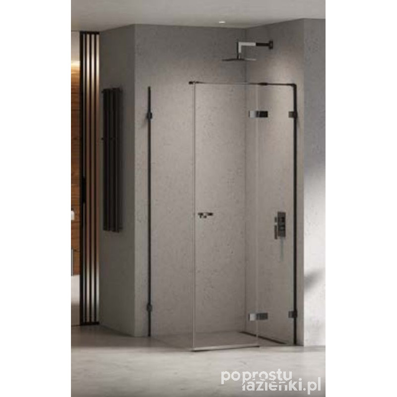 Kabina prostokątna 110x70 Eventa Black Chrome New Trendy (EXK-6193)